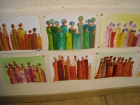 Exercice couleurs chaudes/froides, huile, adultes