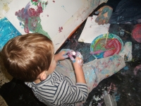 Je découvre d'autres outils, rigolo, ça colle même sur la feuille !