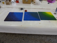 Dégradé sur 3 toiles pour le fond