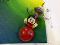 Détail planète mars et le robot explorateur